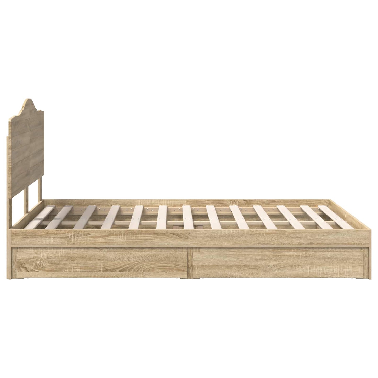 Storage Bed with Drawer Sonoma Oak 140 x 200 cm Engineered Wood