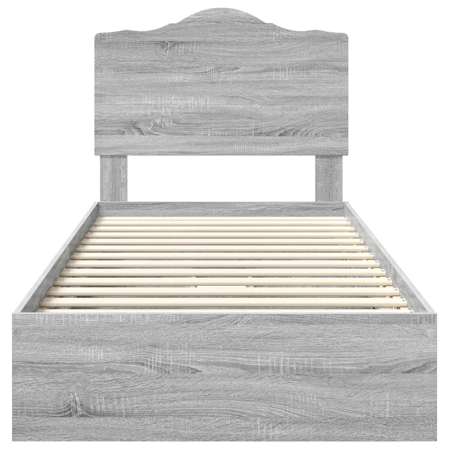 Storage Bed with Drawer Grey Sonoma 90 x 190 cm Engineered Wood