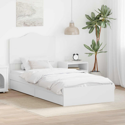 Storage Bed with Drawer White 70 x 190 cm Engineered Wood