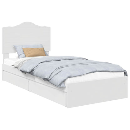 Storage Bed with Drawer White 70 x 190 cm Engineered Wood