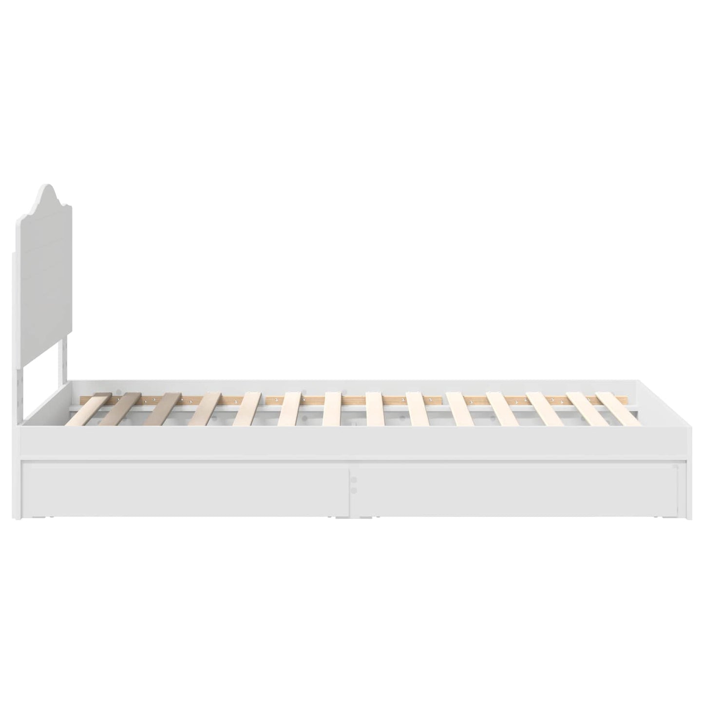Storage Bed with Drawer White 70 x 190 cm Engineered Wood