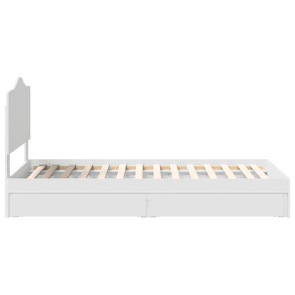 Storage Bed with Drawer White 70 x 190 cm Engineered Wood