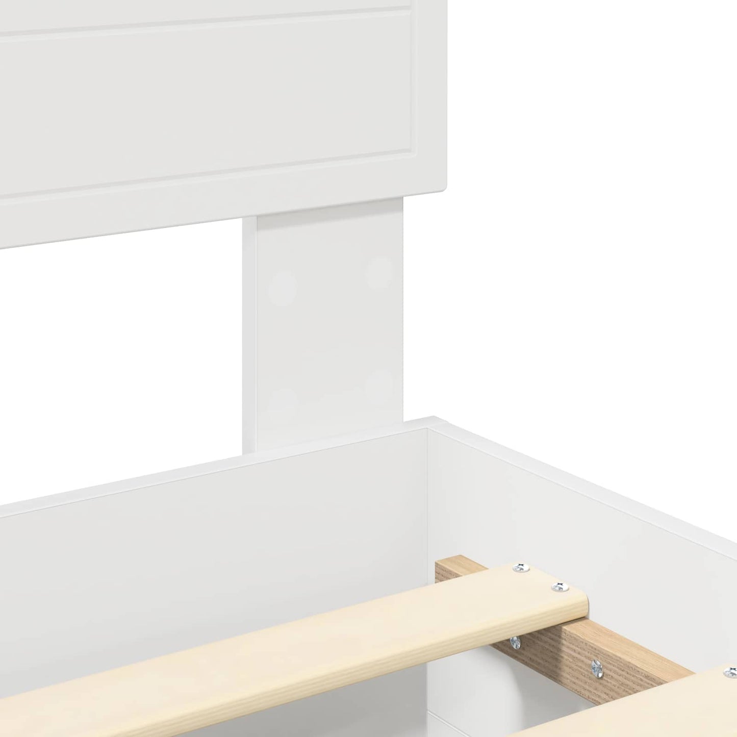 Bed Frame with Headboard White 160 x 200 cm Engineered Wood
