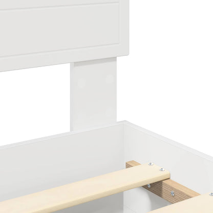 Bed Frame with Headboard White 160 x 200 cm Engineered Wood