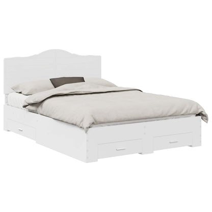 Bed Frame with Headboard White 160 x 200 cm Engineered Wood