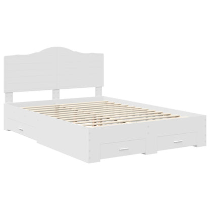 Bed Frame with Headboard White 160 x 200 cm Engineered Wood