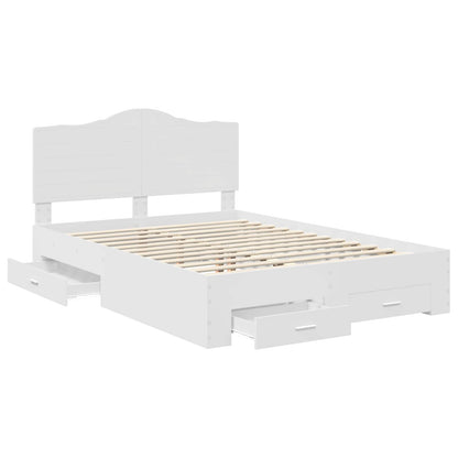 Bed Frame with Headboard White 160 x 200 cm Engineered Wood
