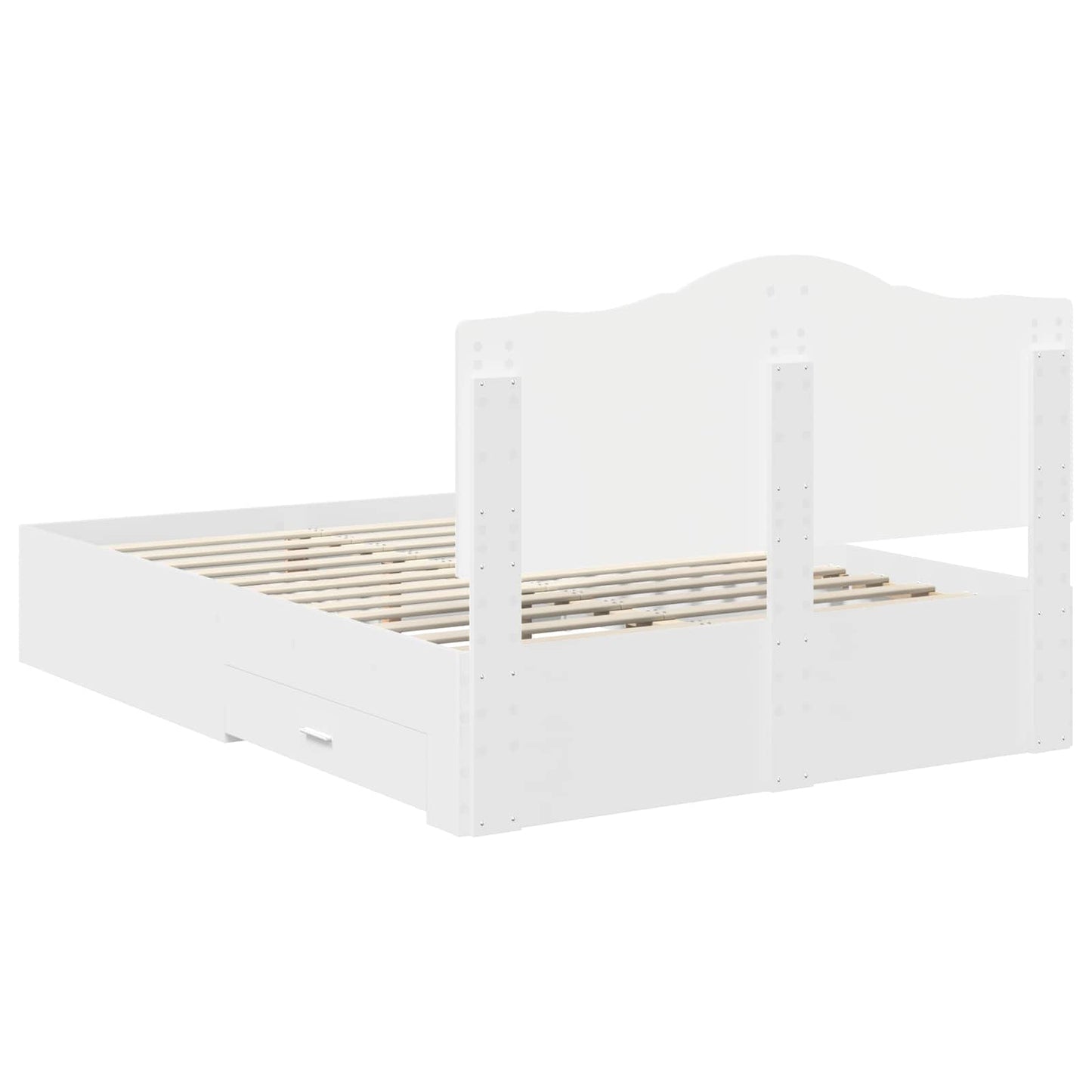 Bed Frame with Headboard White 160 x 200 cm Engineered Wood