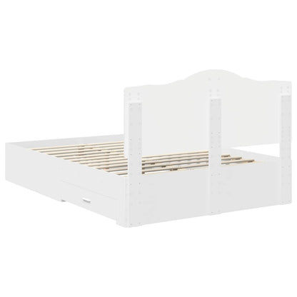 Bed Frame with Headboard White 160 x 200 cm Engineered Wood