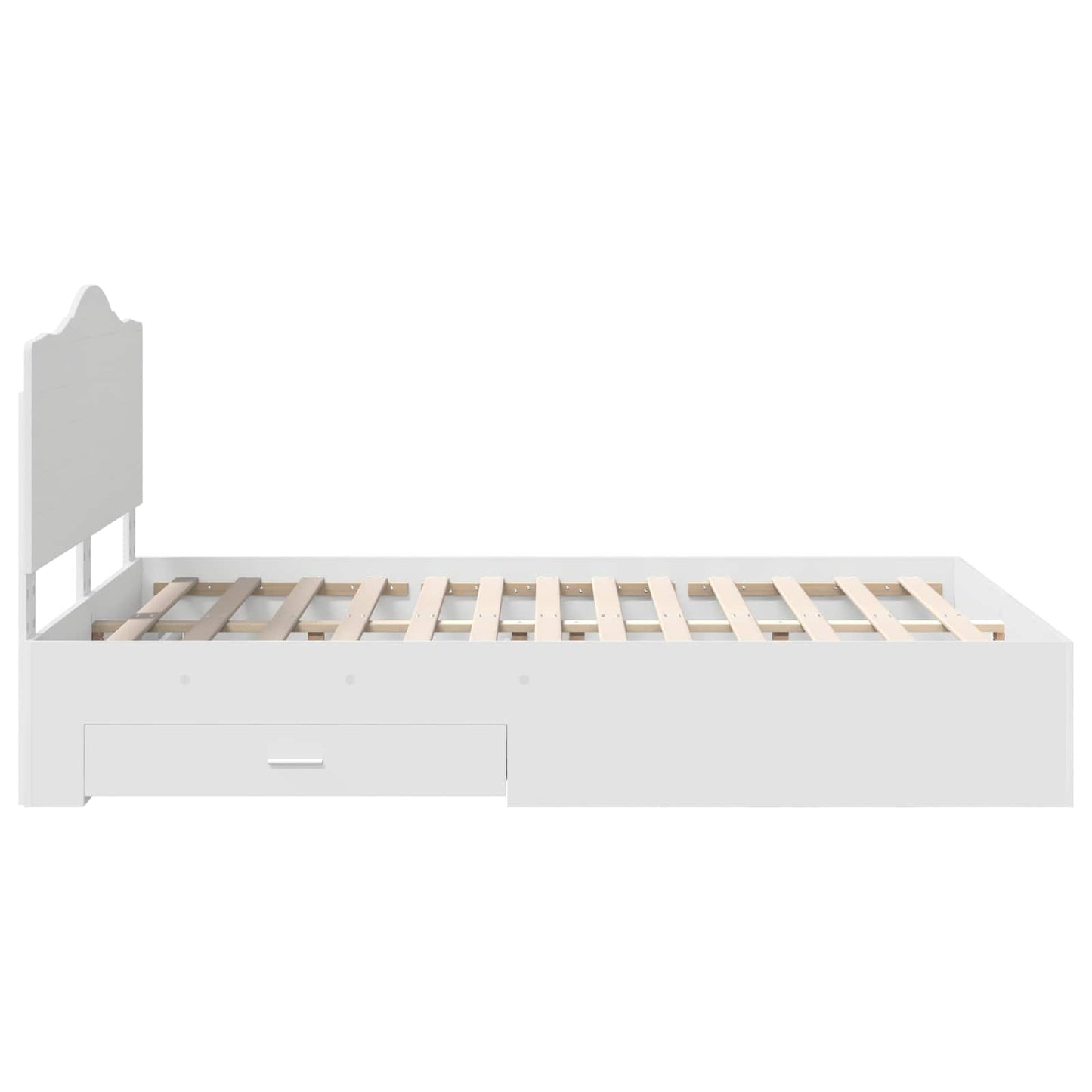 Bed Frame with Headboard White 160 x 200 cm Engineered Wood