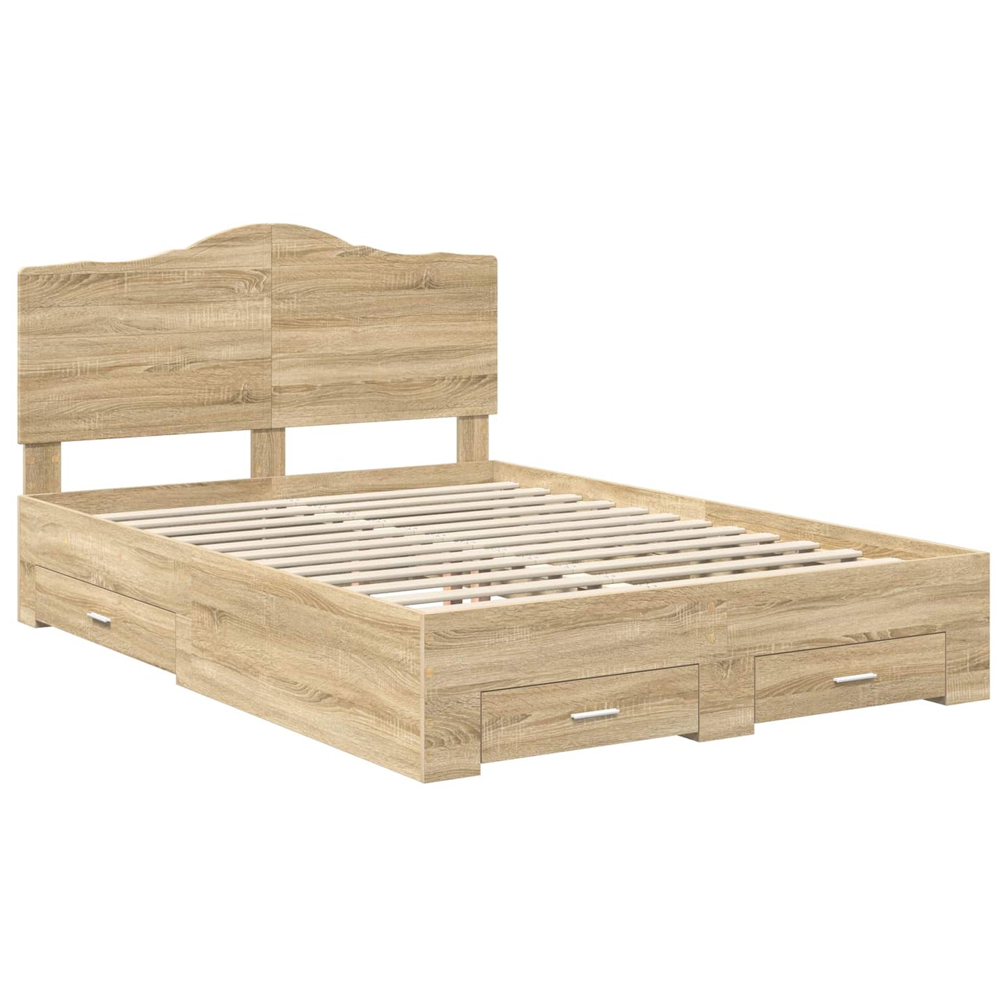 Bed Frame with Drawer Sonoma Oak 150 x 200 cm Engineered Wood