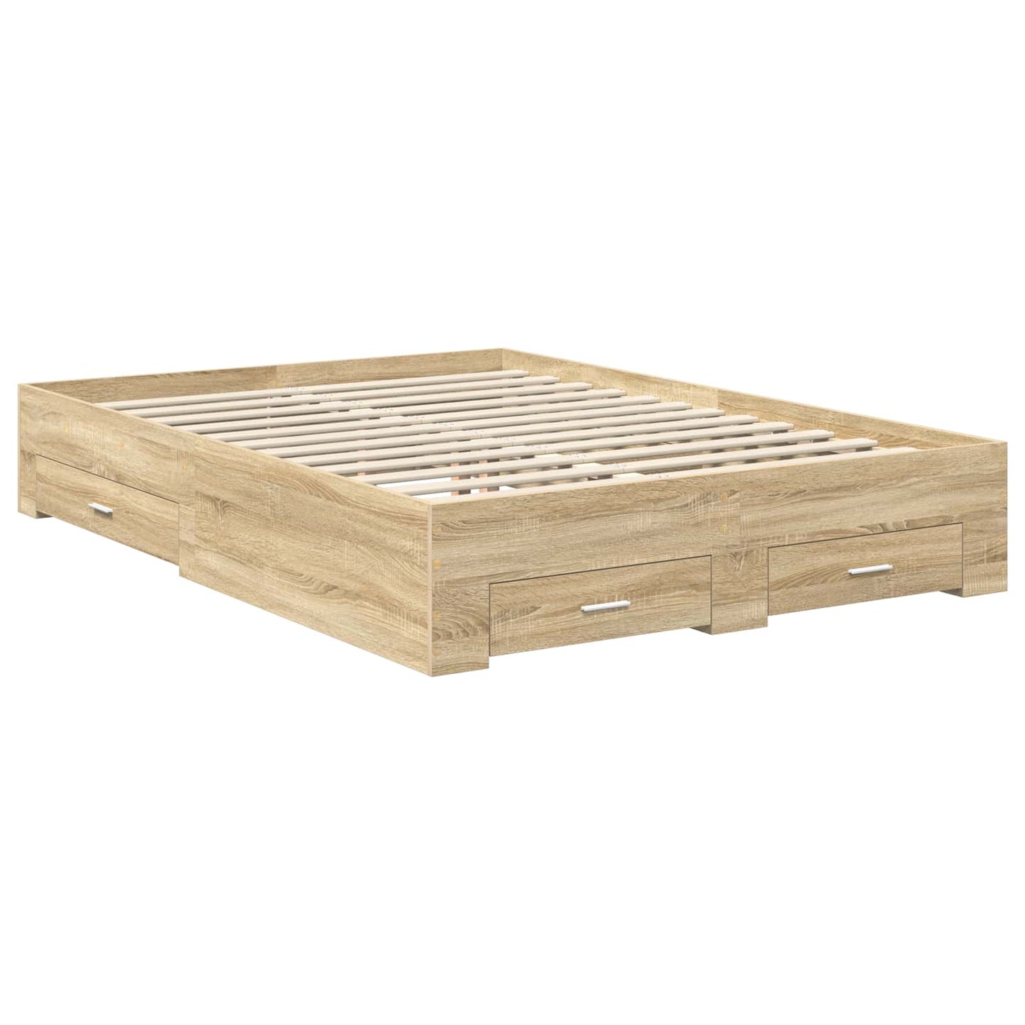 Bed Frame with Drawer Sonoma Oak 150 x 200 cm Engineered Wood
