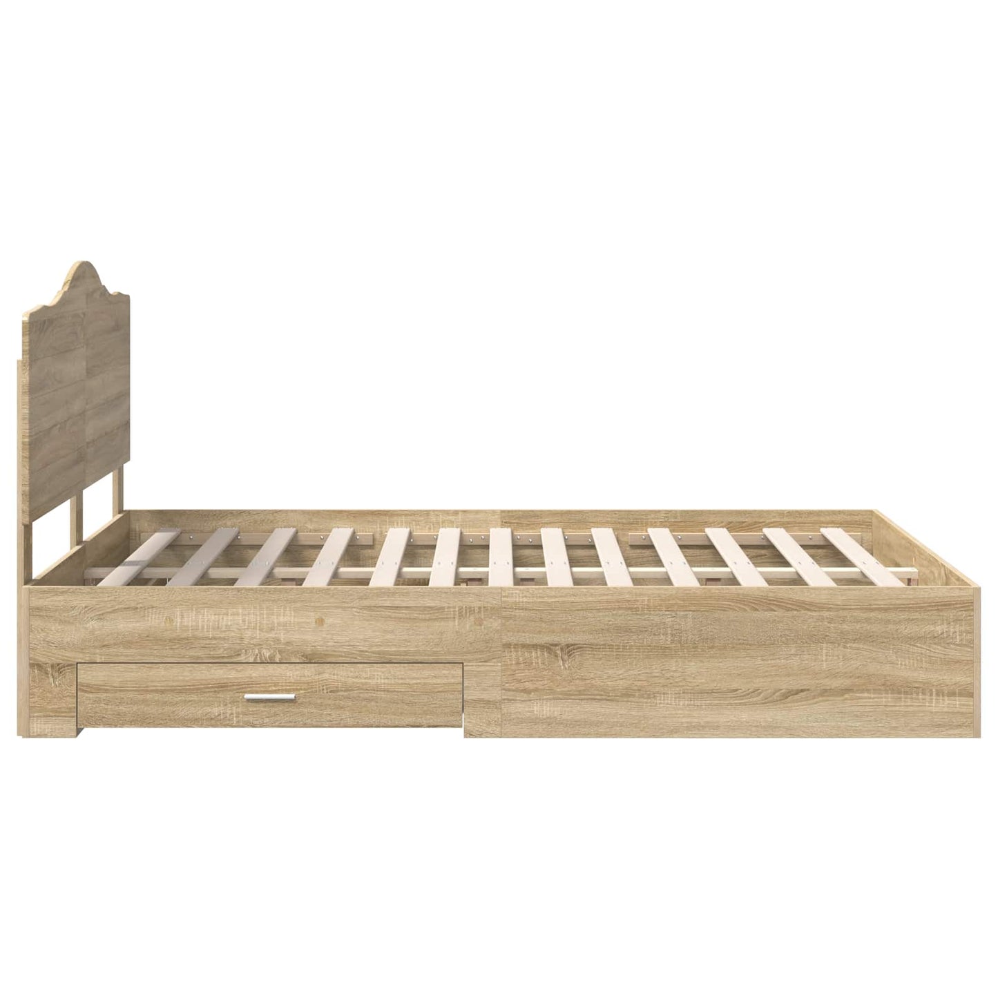 Bed Frame with Drawer Sonoma Oak 150 x 200 cm Engineered Wood