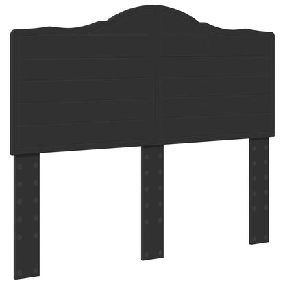 Bed Frame with Headboard Black 135 x 190 cm Engineered Wood