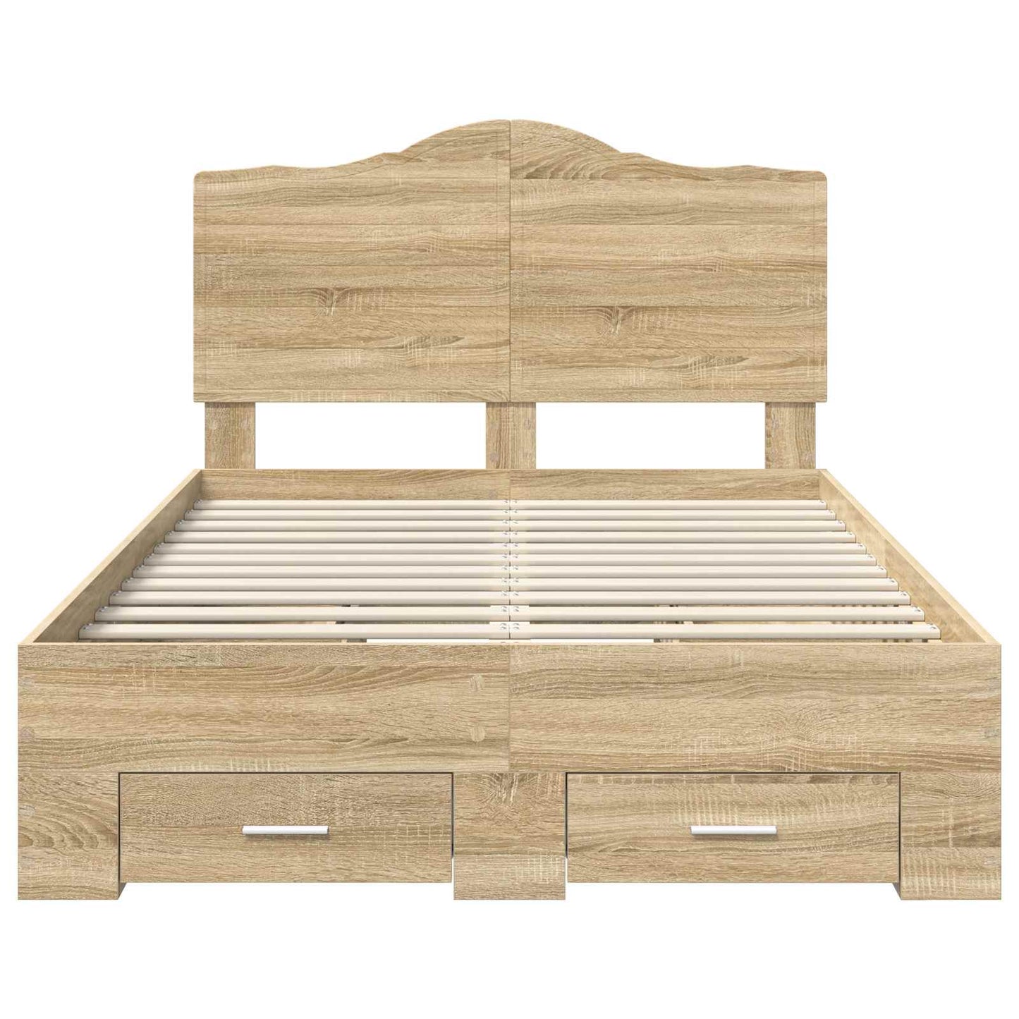 Bed Frame with Drawer Sonoma Oak 135 x 190 cm Engineered Wood