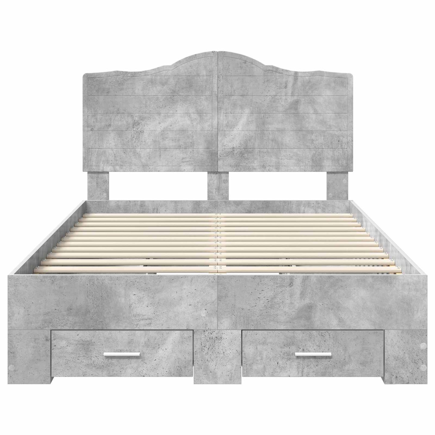 Bed Frame Concrete Grey 120 x 200 cm Engineered Wood