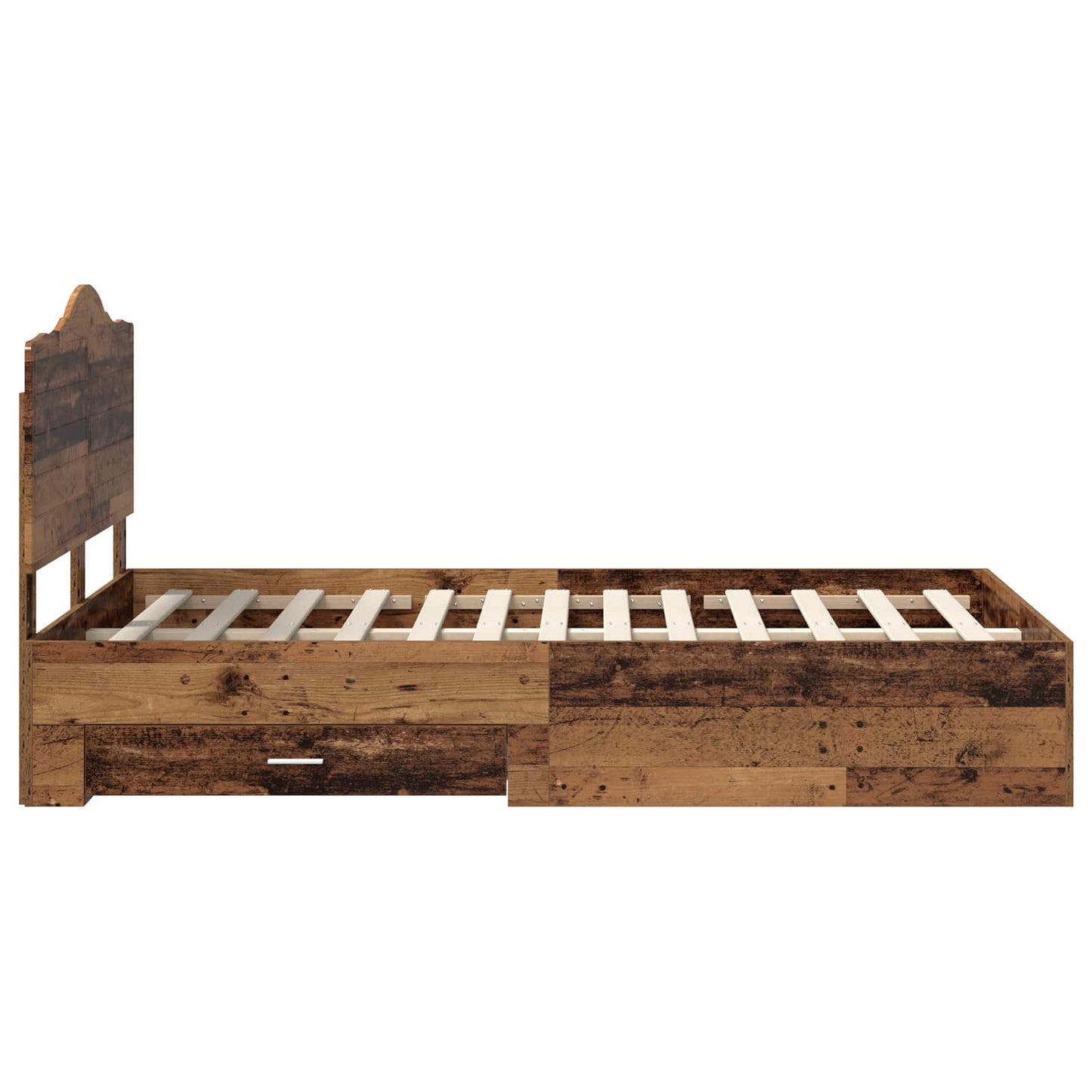 Bed Frame with Headboard Old Wood 120 x 190 cm Engineered Wood