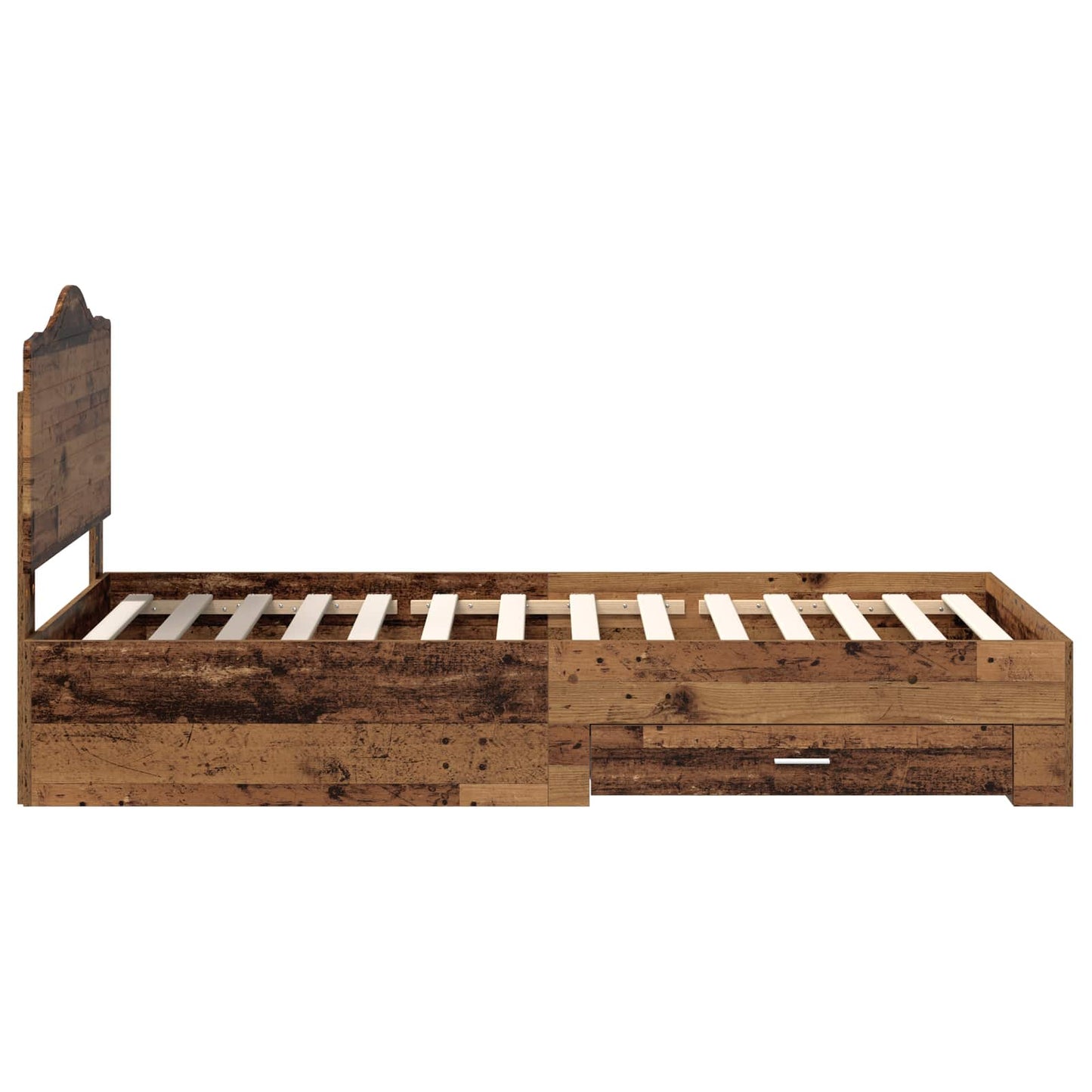 Bed Frame with Headboard Old Wood 90 x 200 cm Engineered Wood