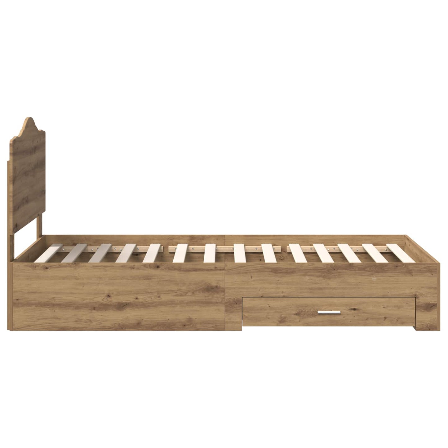 Bed Frame with Drawer Artisan Oak 90 x 200 cm Engineered Wood