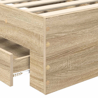 Bed Frame with Headboard Sonoma Oak 70 x 190 cm Engineered Wood