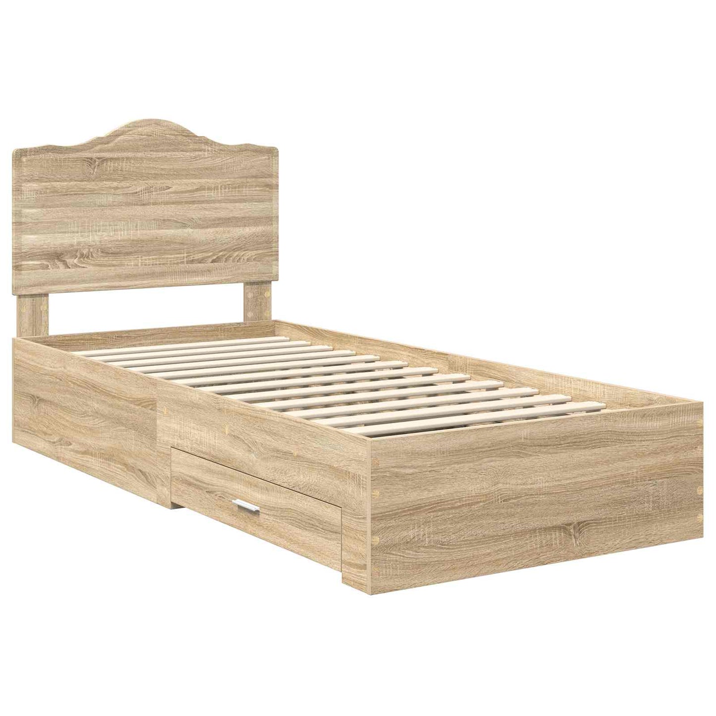 Bed Frame with Headboard Sonoma Oak 70 x 190 cm Engineered Wood