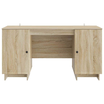 Desk Sonoma Oak Engineered Wood 142.5 x 50 x 75 cm