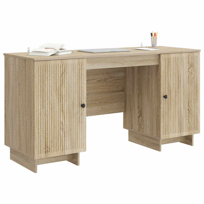 Desk Sonoma Oak Engineered Wood 142.5 x 50 x 75 cm