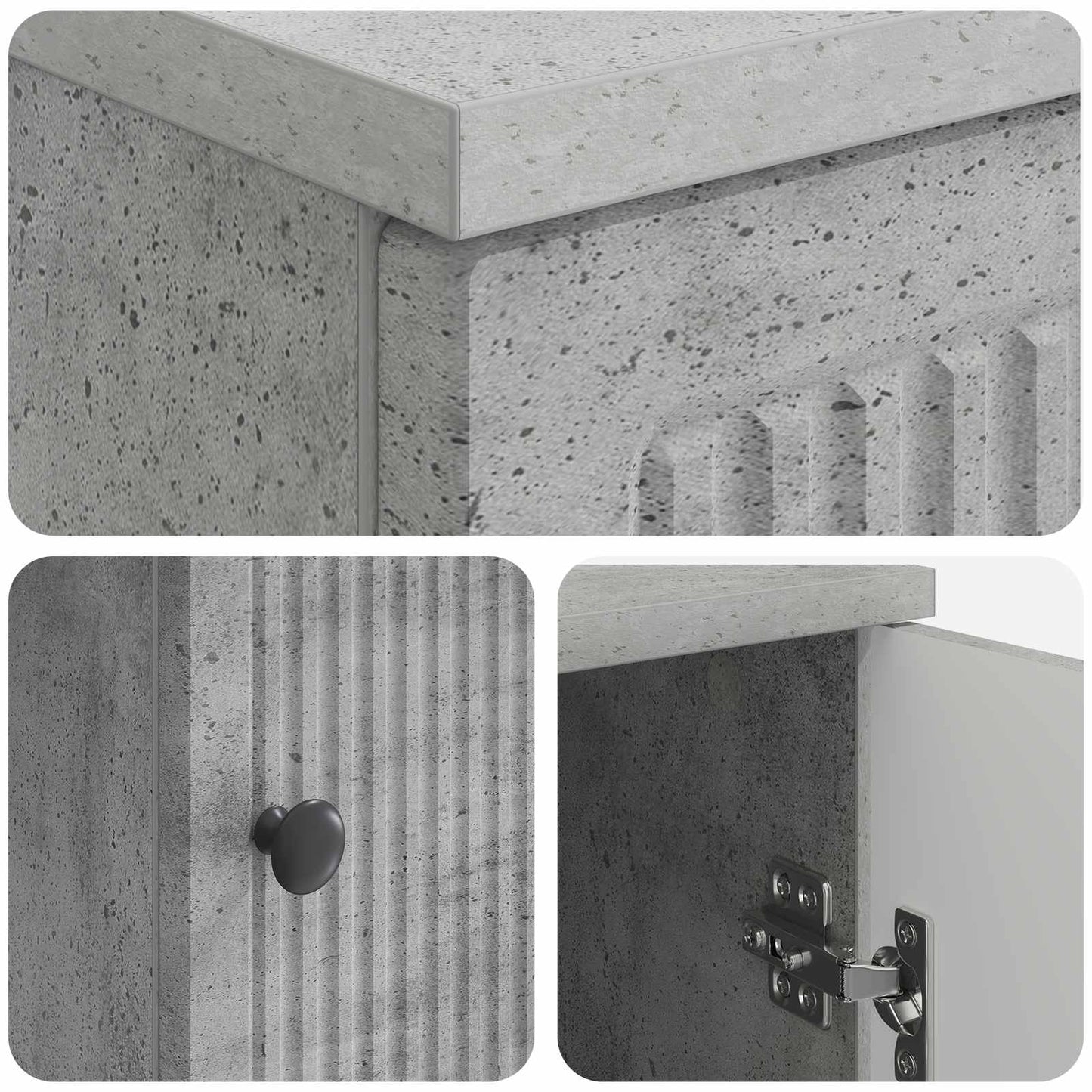 Desk Concrete Grey Engineered Wood 142.5 x 50 x 75 cm