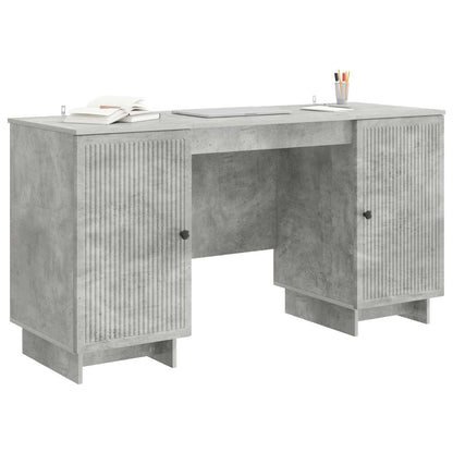 Desk Concrete Grey Engineered Wood 142.5 x 50 x 75 cm