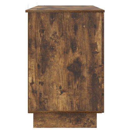 Desk Smoked Oak Engineered Wood 142.5 x 50 x 75 cm