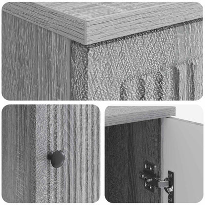 Desk Grey Sonoma Engineered Wood 142.5 x 50 x 75 cm