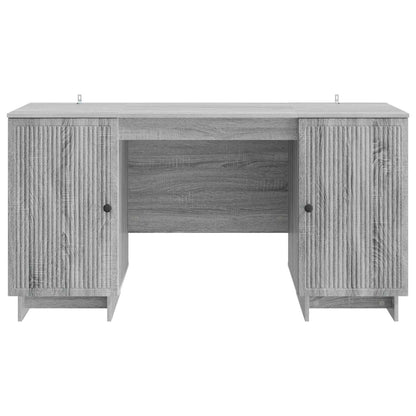 Desk Grey Sonoma Engineered Wood 142.5 x 50 x 75 cm