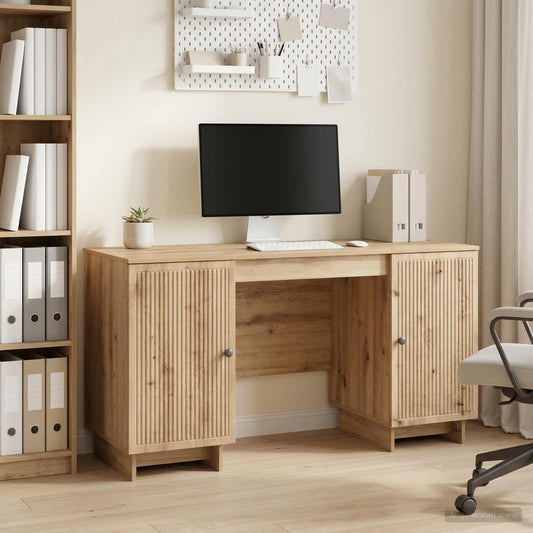 Desk Artisan Oak Engineered Wood 142.5 x 50 x 75 cm