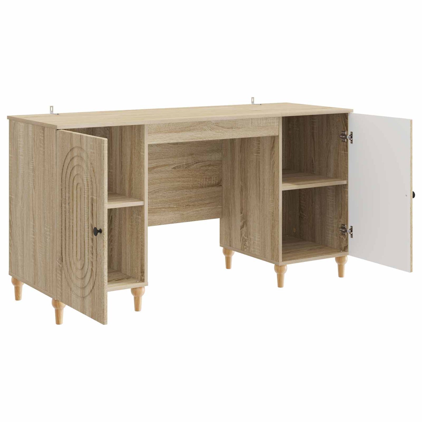 Desk with Shelf Sonoma 142.5 x 50 x 75 cm Engineered Wood
