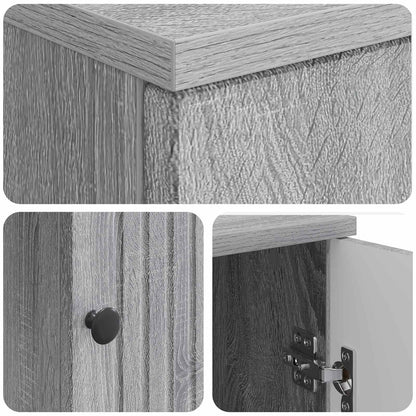 Desk with Shelf Grey Sonoma 142.5 x 50 x 75 cm Engineered Wood