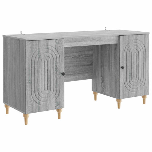 Desk Grey Sonoma 142.5 x 50 x 75 cm Engineered Wood