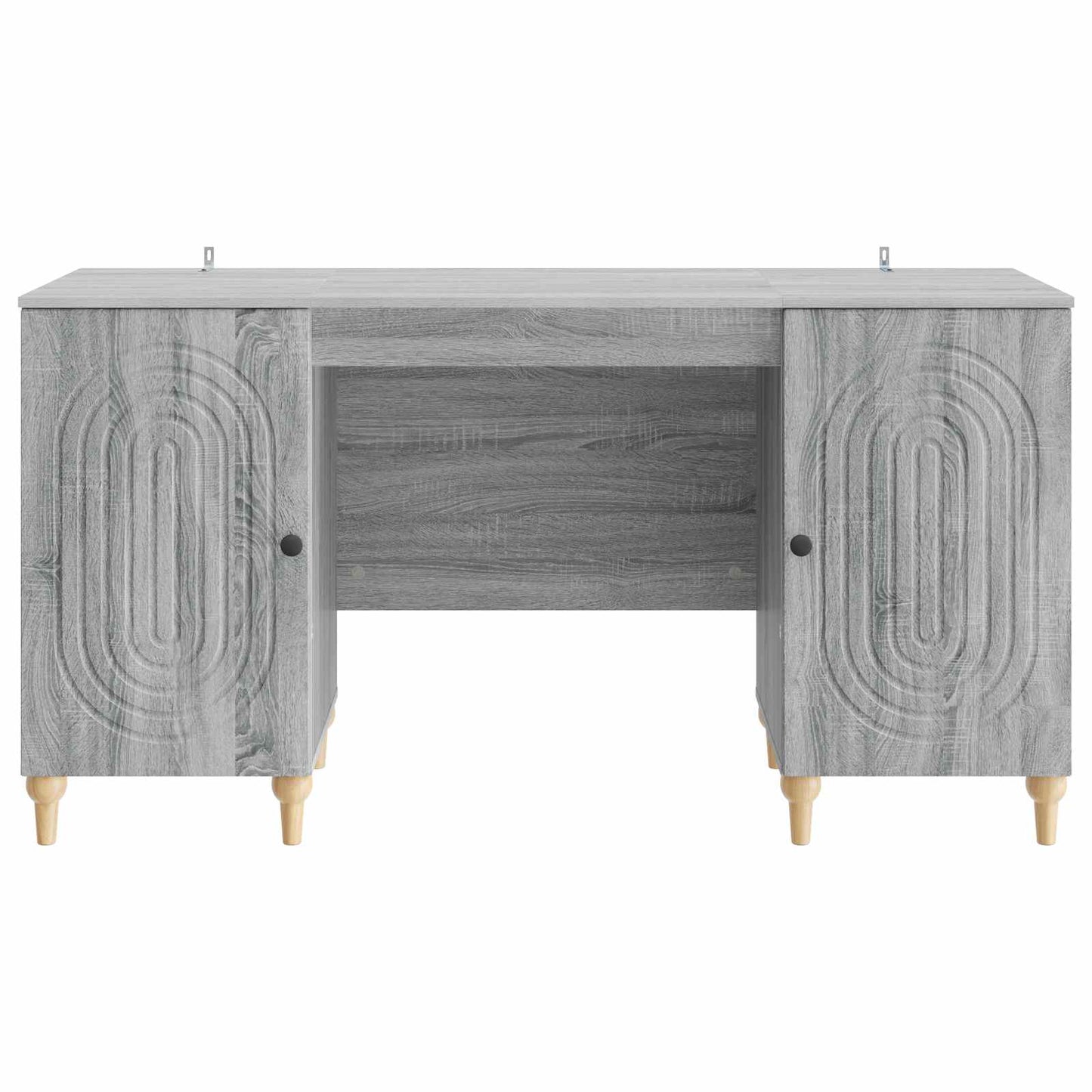Desk with Shelf Grey Sonoma 142.5 x 50 x 75 cm Engineered Wood