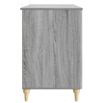 Desk with Shelf Grey Sonoma 142.5 x 50 x 75 cm Engineered Wood