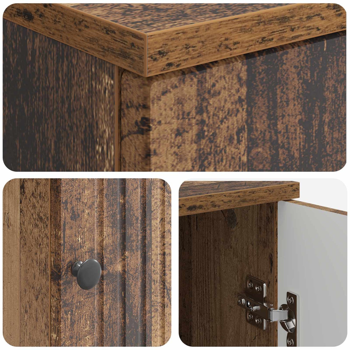 Desk with Shelf Old Wood 142.5 x 50 x 75 cm Engineered Wood