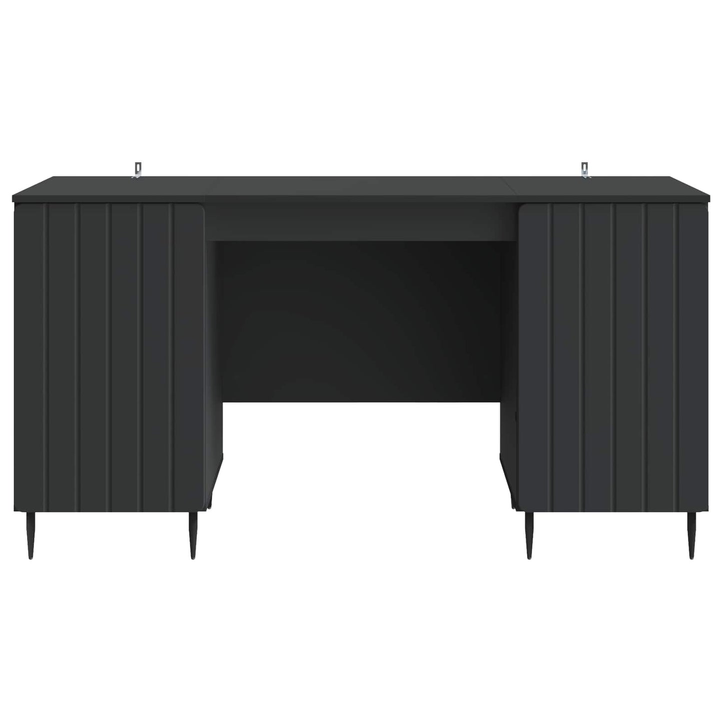 Desk with Shelf Black 142.5 x 50 x 75 cm Engineered Wood