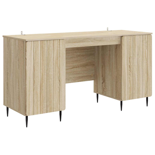 Desk with Shelf Sonoma Oak 142.5 x 50 x 75 cm Engineered Wood
