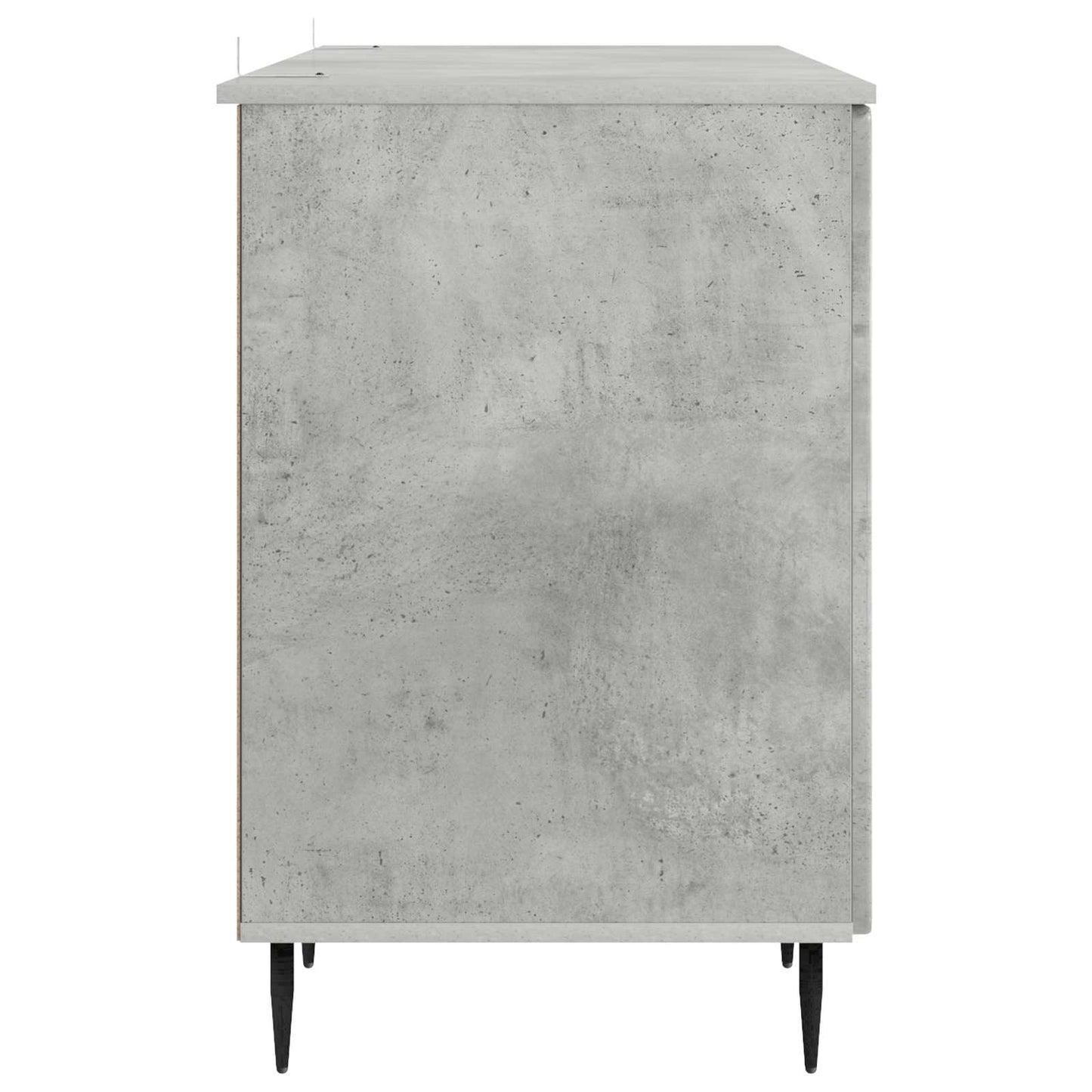 Desk with Door Concrete Grey 142.5 x 50 x 75 cm Engineered Wood