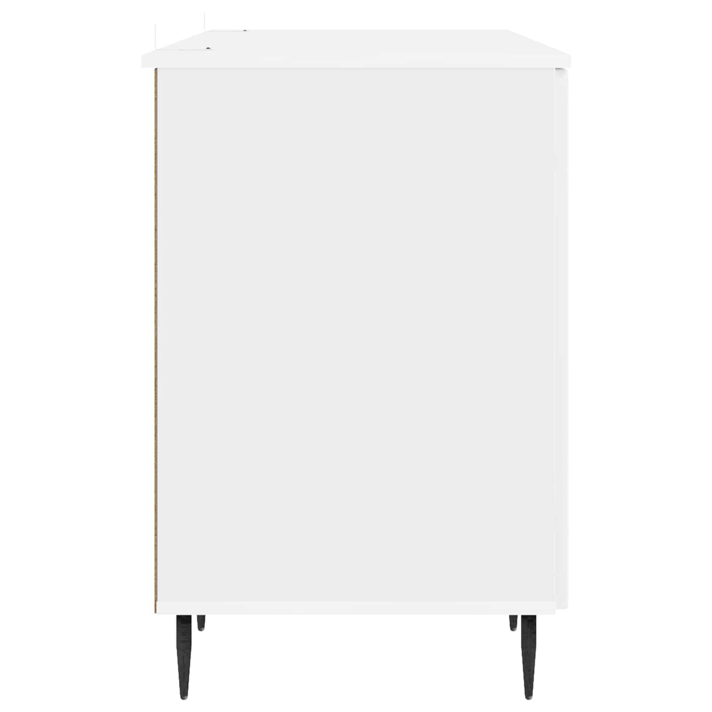 Desk High Gloss White 142.5 x 50 x 75 cm Engineered Wood
