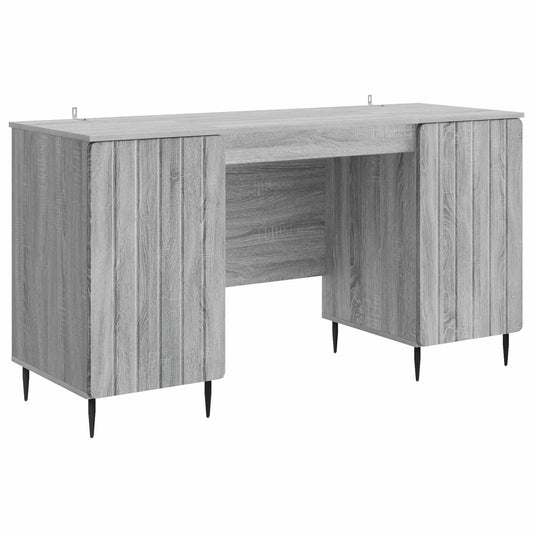 Desk with Shelf Grey Sonoma 142.5 x 50 x 75 cm Engineered Wood