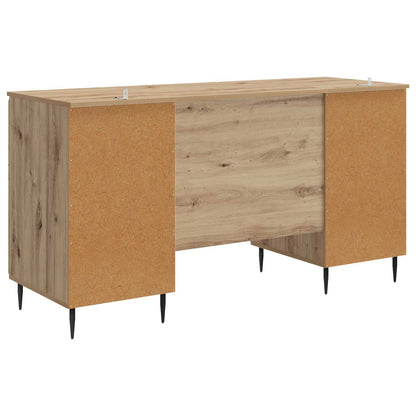 Desk with Shelf Artisan Oak 142.5 x 50 x 75 cm Engineered Wood