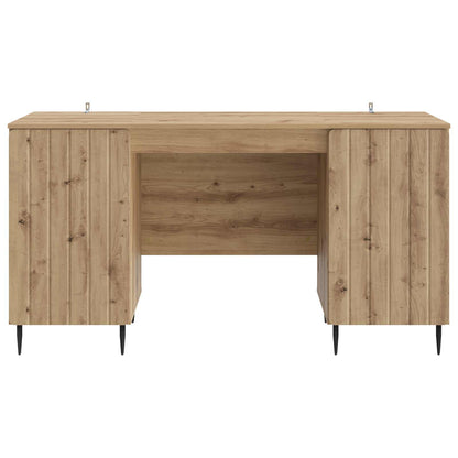 Desk with Shelf Artisan Oak 142.5 x 50 x 75 cm Engineered Wood