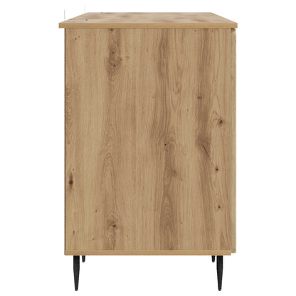 Desk with Shelf Artisan Oak 142.5 x 50 x 75 cm Engineered Wood