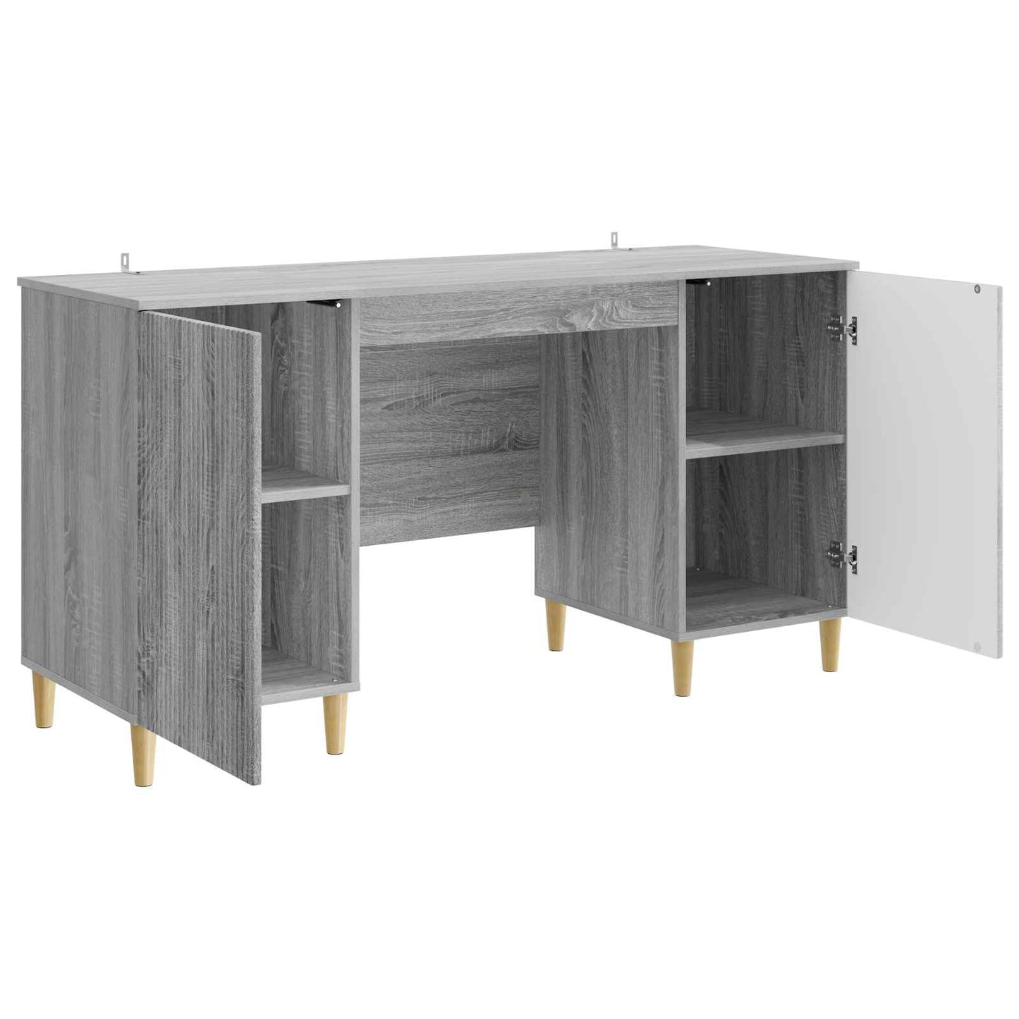 Desk with Shelf Grey Sonoma 142.5 x 50 x 75 cm Engineered Wood