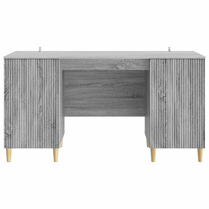 Desk with Shelf Grey Sonoma 142.5 x 50 x 75 cm Engineered Wood