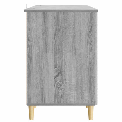 Desk with Shelf Grey Sonoma 142.5 x 50 x 75 cm Engineered Wood